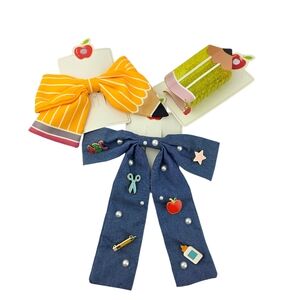 Target Pencil Claw Clip - Pencil Bow Clip-School Charm Bow Clip